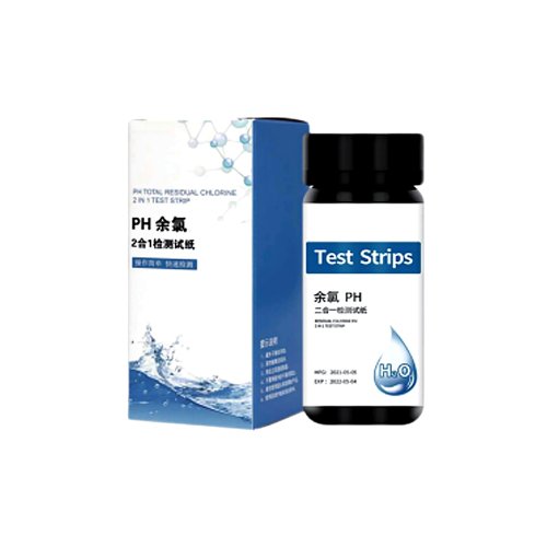PH residual chlorine test strip